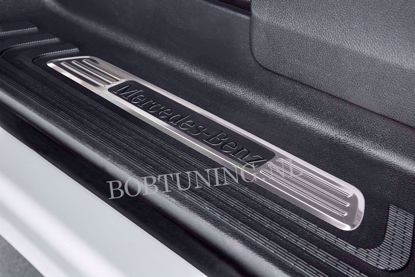 Vierdelige RVS instaplijsten met Mercedes-Benz logo voor Vito en V-Klasse W447