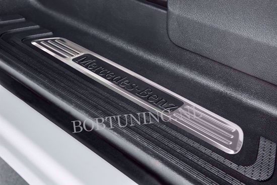 Vierdelige RVS instaplijsten met Mercedes-Benz logo voor Vito en V-Klasse W447