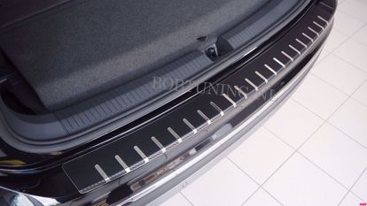 Afbeeldingen van Carbon rvs bumperbescherming Seat leon (kombi) 2014-2020