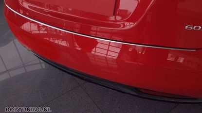 Afbeeldingen van Rvs (zwart-rood carbon fiber) bumperbescherming Tesla model s 2012-2015