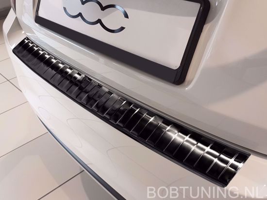 Afbeeldingen van Rvs grafiet bumperbescherming Fiat 500 Facelift (3deur) 2015-