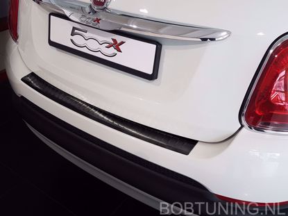 Afbeeldingen van Rvs grafiet bumperbescherming Fiat 500X 2014-2018