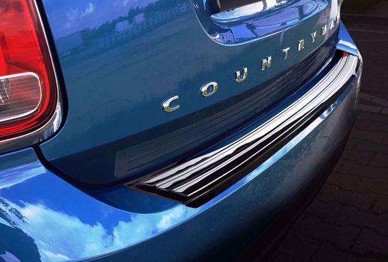 Afbeeldingen van Zwart Rvs bumperbescherming Mini Countryman F60 (facelift) 2016-2020