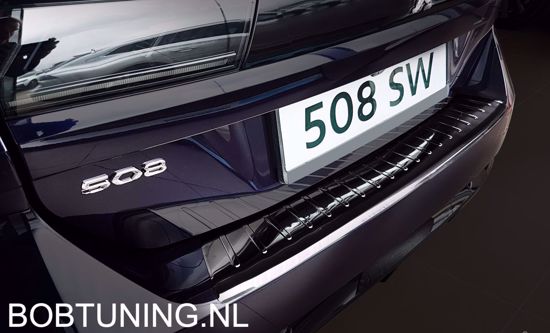 Afbeeldingen van Grafiet rvs bumperbescherming Peugeot 508sw (kombi) 2018-