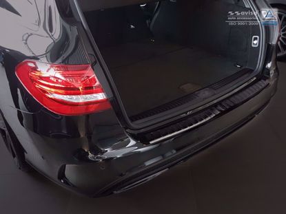 Picture of Zwart rvs bumperbescherming Mercedes C-klasse S205 (kombi) 2014-2020