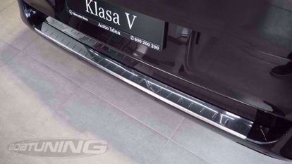 Hoogglans gepolijste RVS bumperbescherming Mercedes Vito en V-Klasse W447