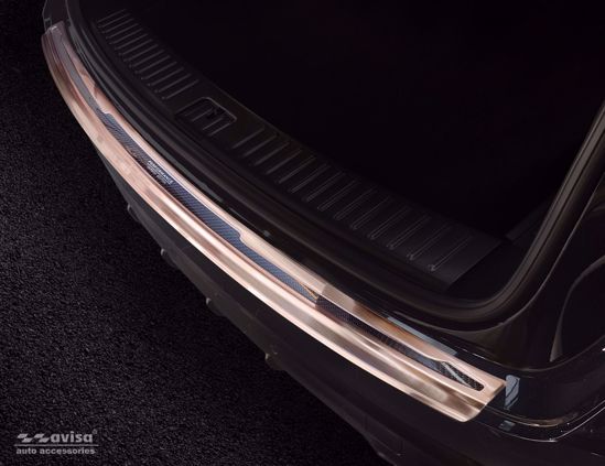 Afbeeldingen van Koper (geborsteld + koper carbon fiber) bumperbescherming Porsche Cayenne 2017- (Performance)