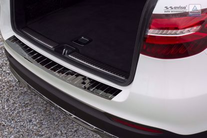Afbeeldingen van Zwart Rvs bumperbescherming Mercedes GLC X253 (5 deur) Hybrid 2015-2018 | 2019-
