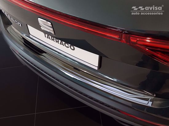 Afbeeldingen van Rvs zwart bumperbescherming Seat Tarraco Hybrid 2018-