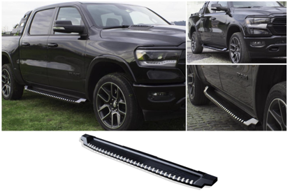 Afbeeldingen van Side Steps Zwart Staal Dodge Ram 1500 2019+ | (Model Y)