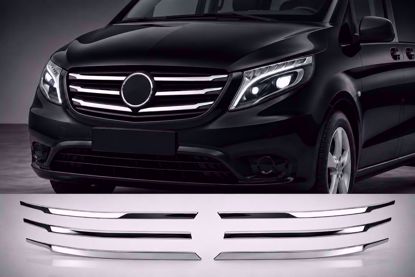 RVS grill lijsten Mercedes eVito W447 2024-heden – 6-delig