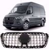 Mercedes Sprinter W907 W910 2018-2026 met Panamericana grill zwart hoogglans en chroom