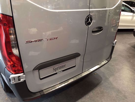 Geborsteld RVS bumperbescherming Mercedes Sprinter W907 W910 2018-heden