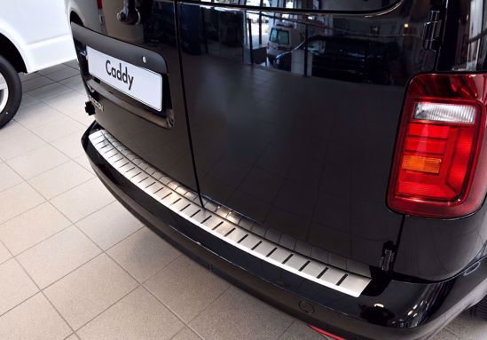 RVS bumperbescherming Volkswagen Caddy 2015-2020 gemonteerd