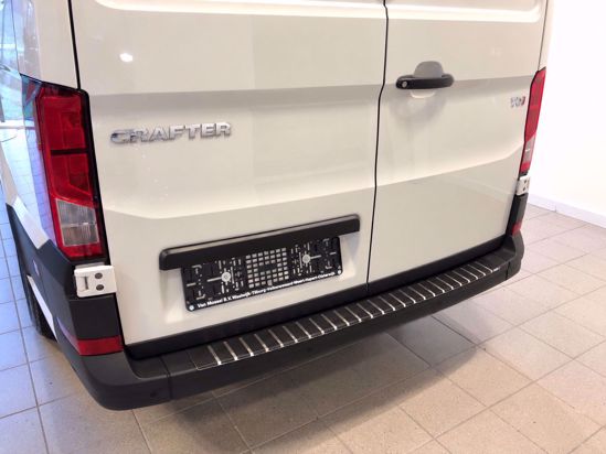 Carbon RVS bumperbescherming Volkswagen Crafter 2016-heden gemonteerd