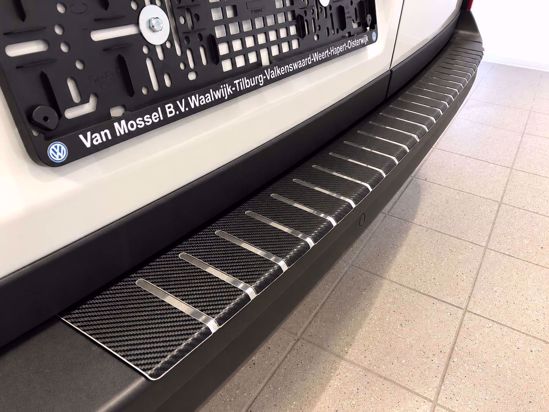 Carbon RVS bumperbescherming Volkswagen Crafter 2011-2016 gemonteerd